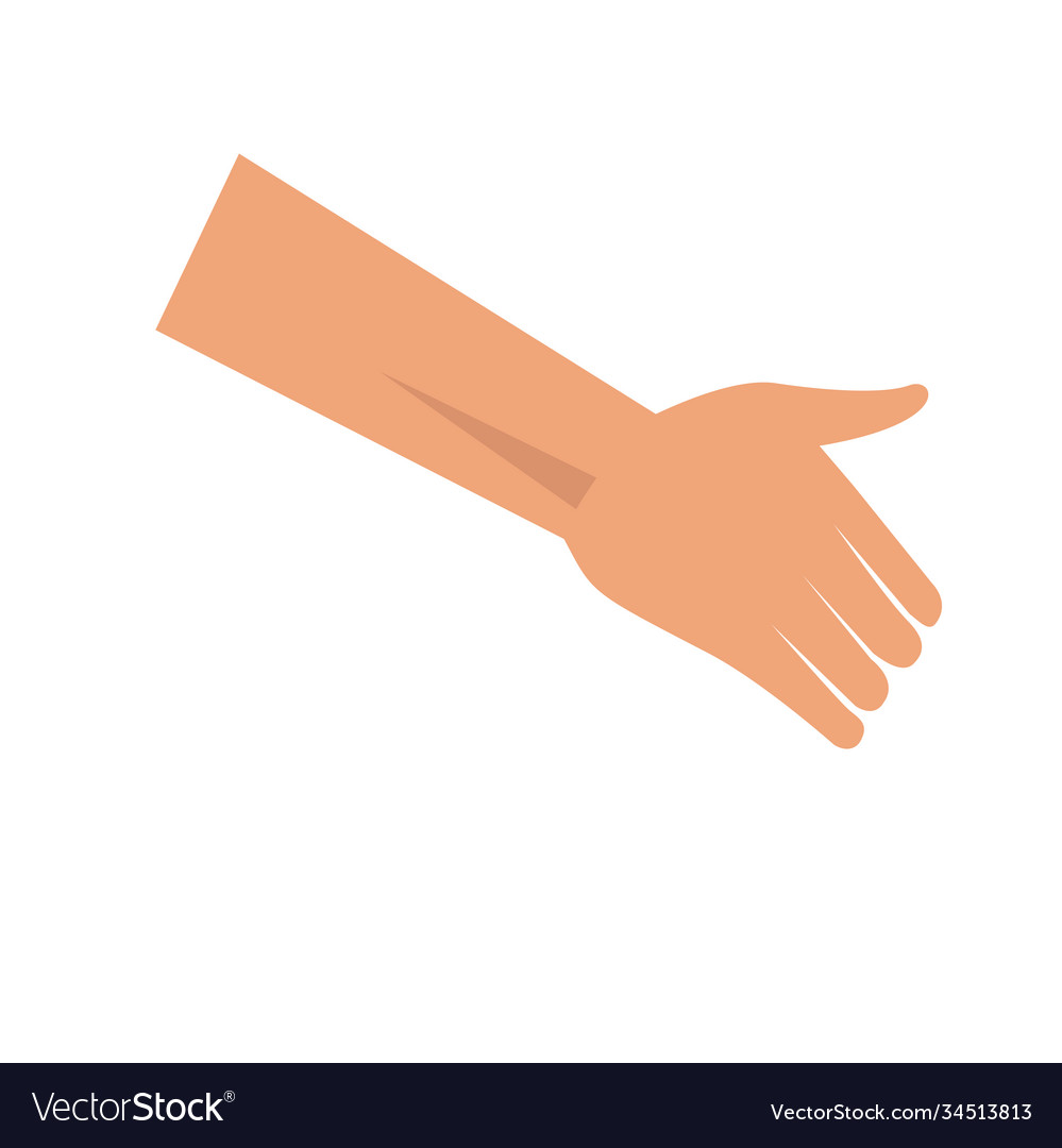 Hand human position isolated icon