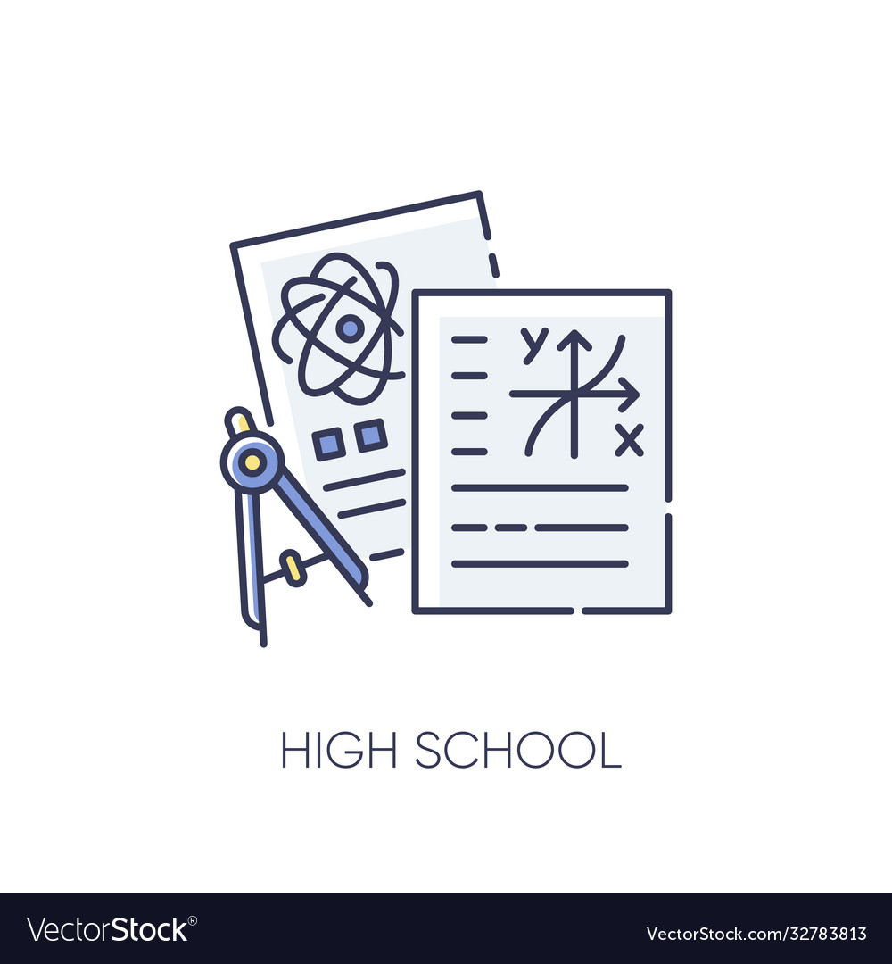 High school rgb color icon