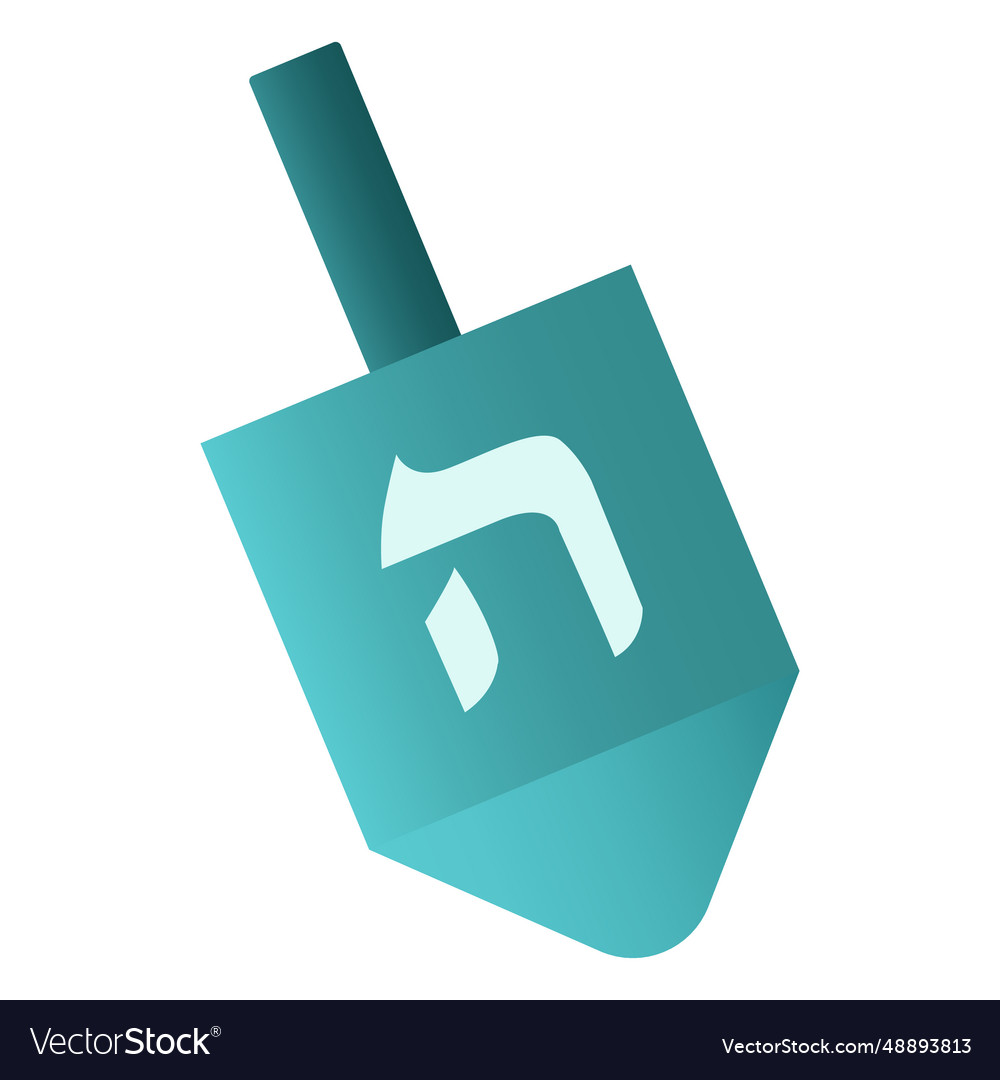 Jewish dreidel flat Royalty Free Vector Image - VectorStock