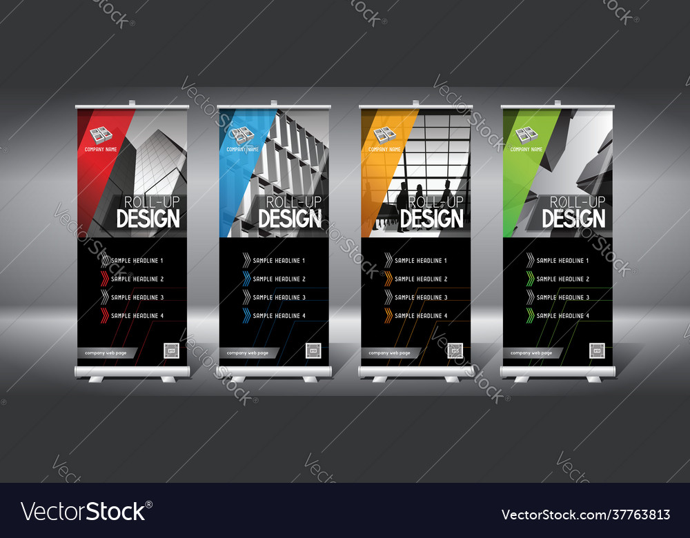 Roll-up templates 85x200 cm - modern office