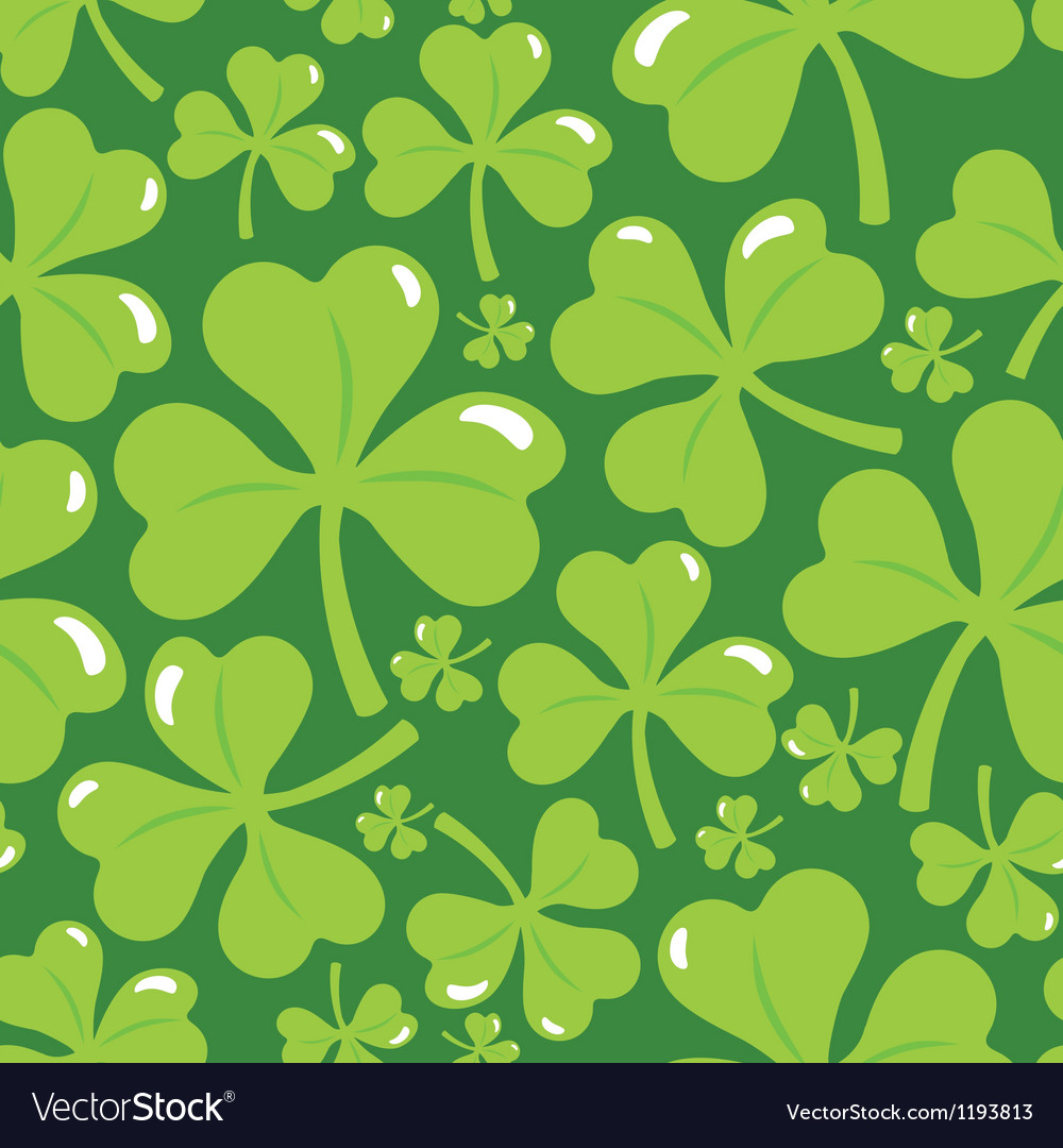 Seamless pattern with clover leaf