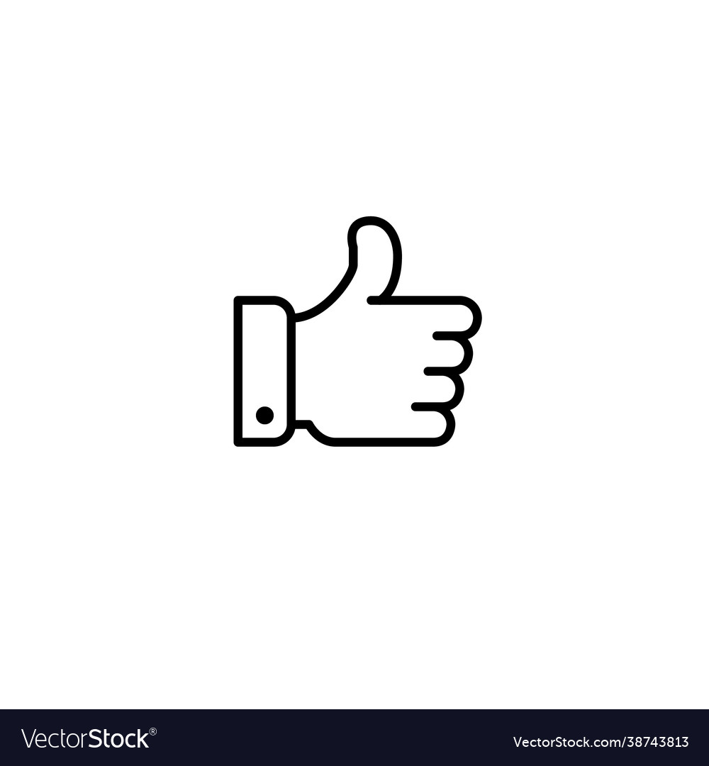 Thumbs up social media like icon pixel perfect