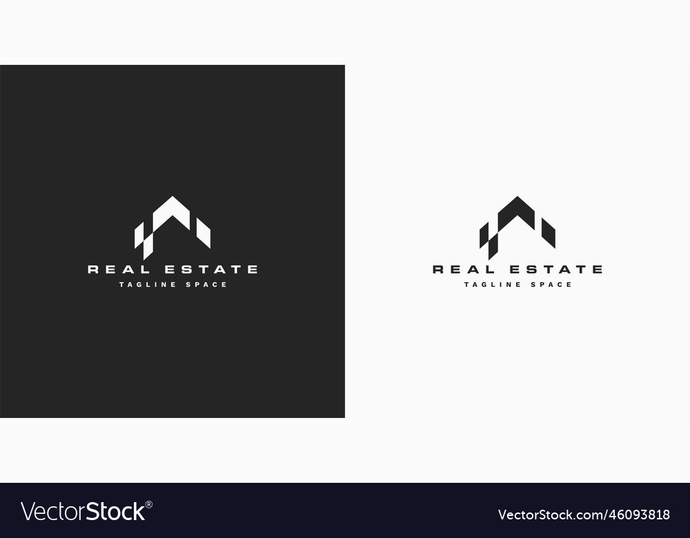 Creative real estate logo in modern concept Vector Image