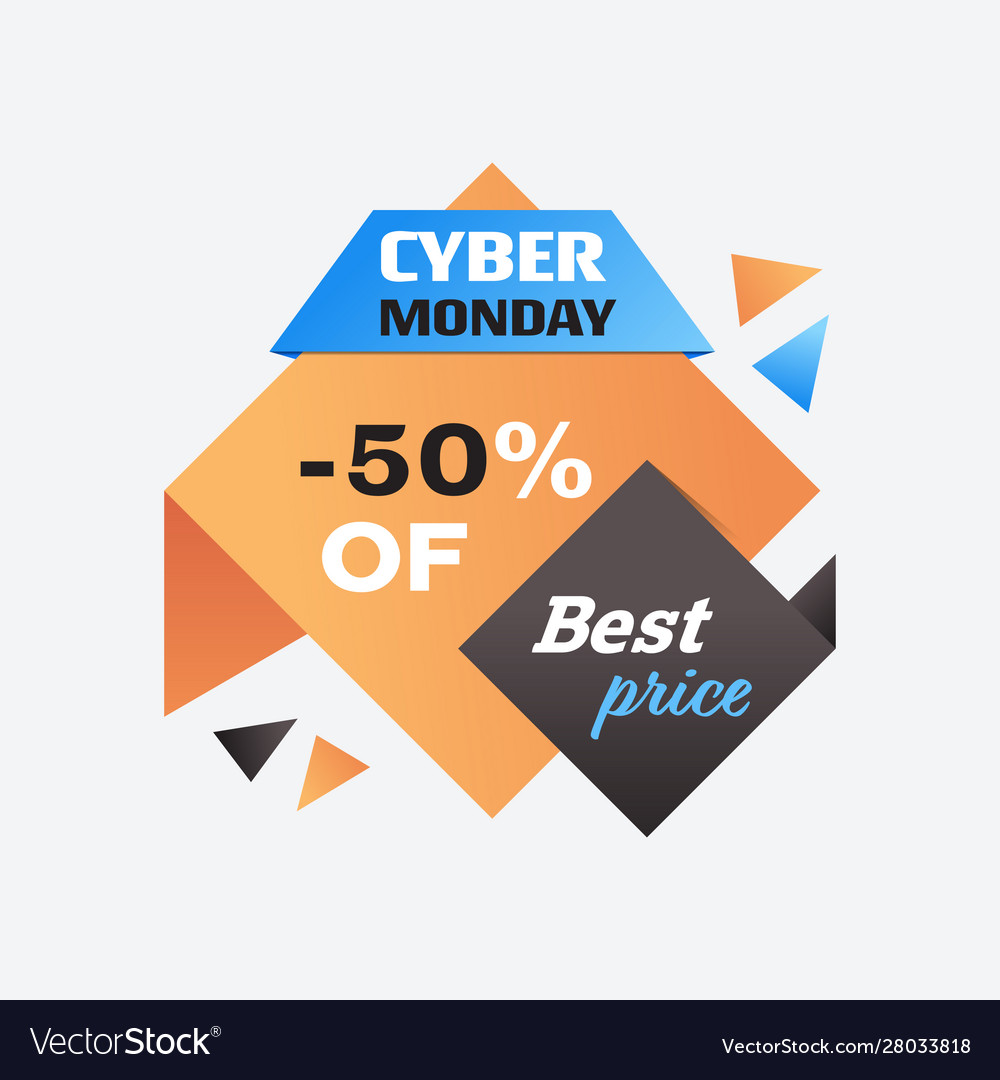 Cyber monday big sale sticker advertisement