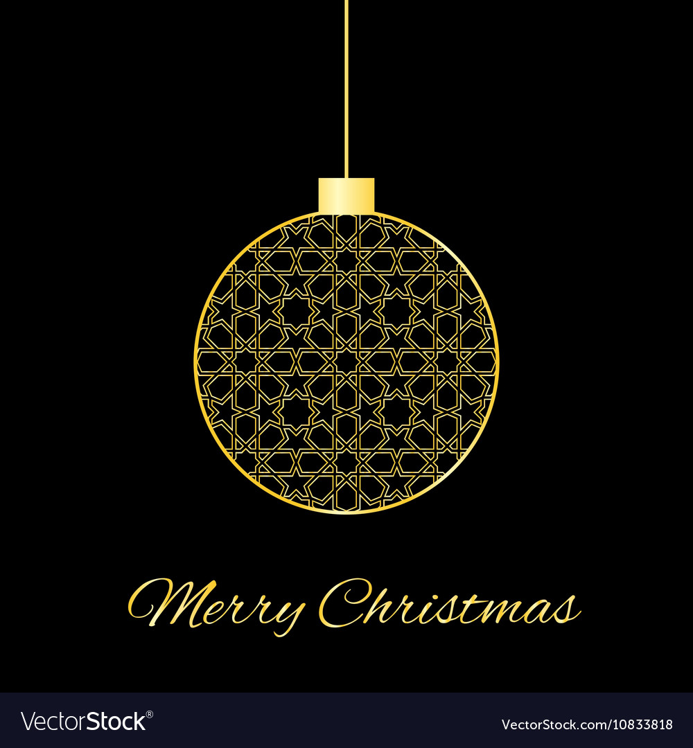 Gold christmas ball Royalty Free Vector Image - VectorStock