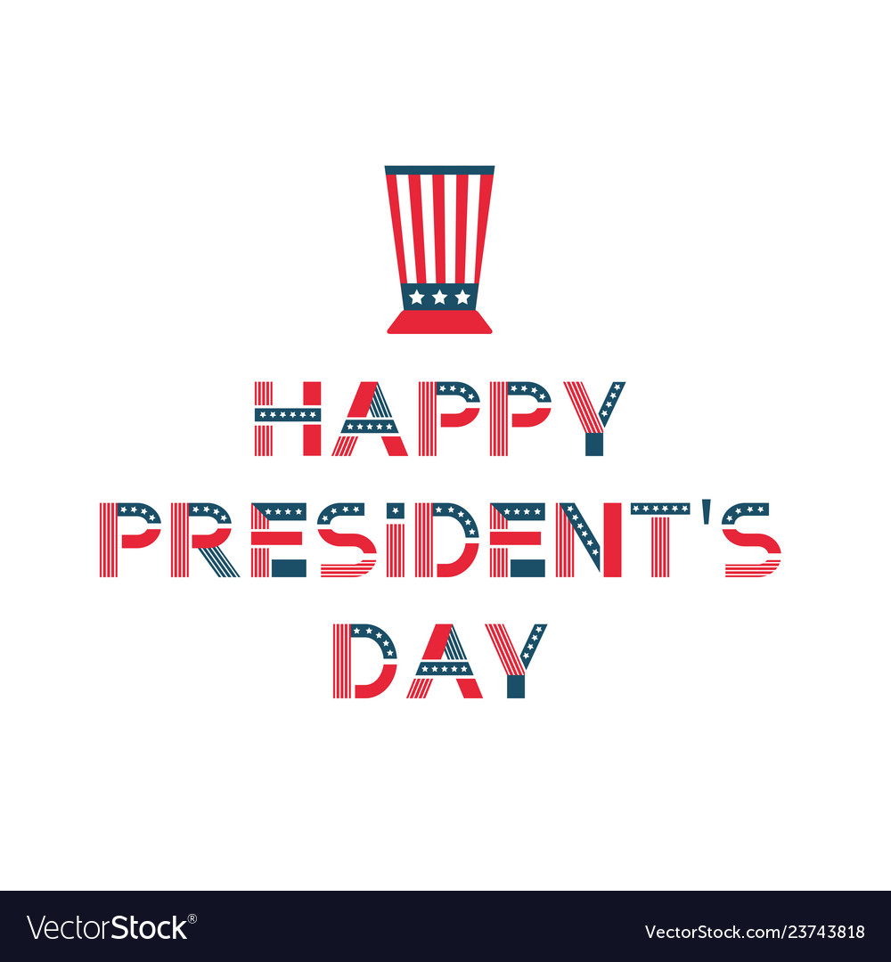 Happy presidents day label united states federal