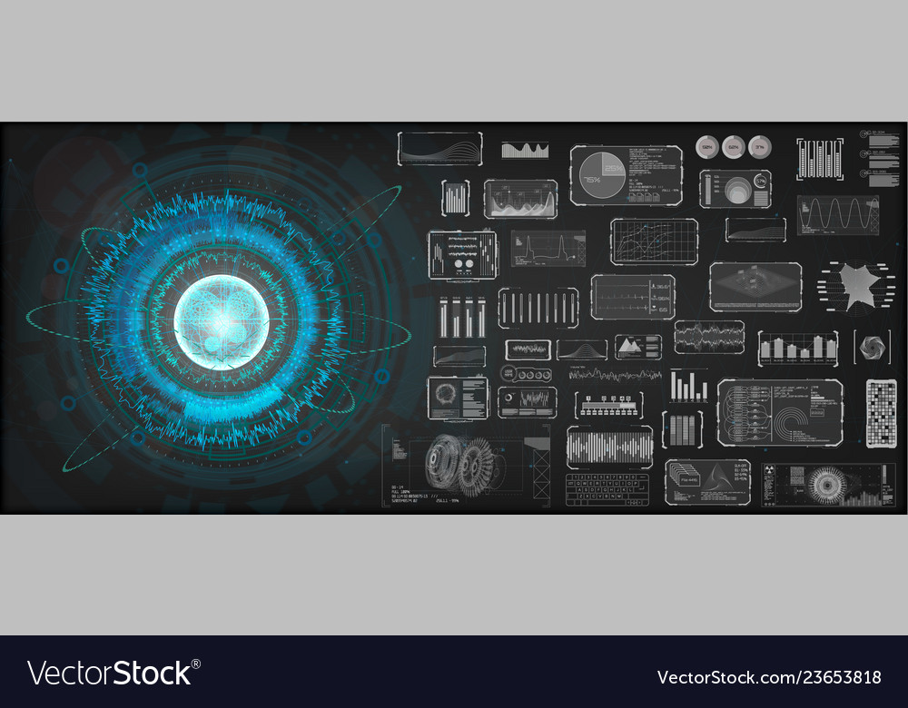 Hightech design elements set Royalty Free Vector Image