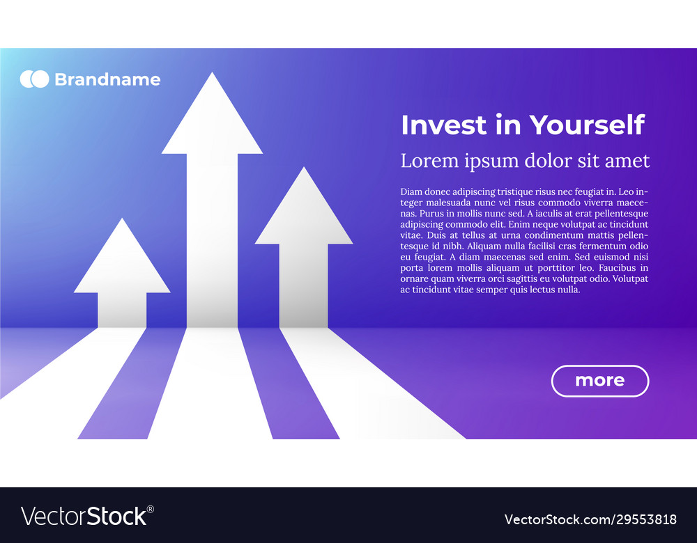 Invest in yourself - web template trendy colors