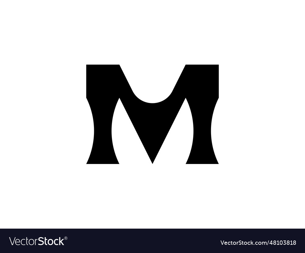 Modern monogram letter m logo design