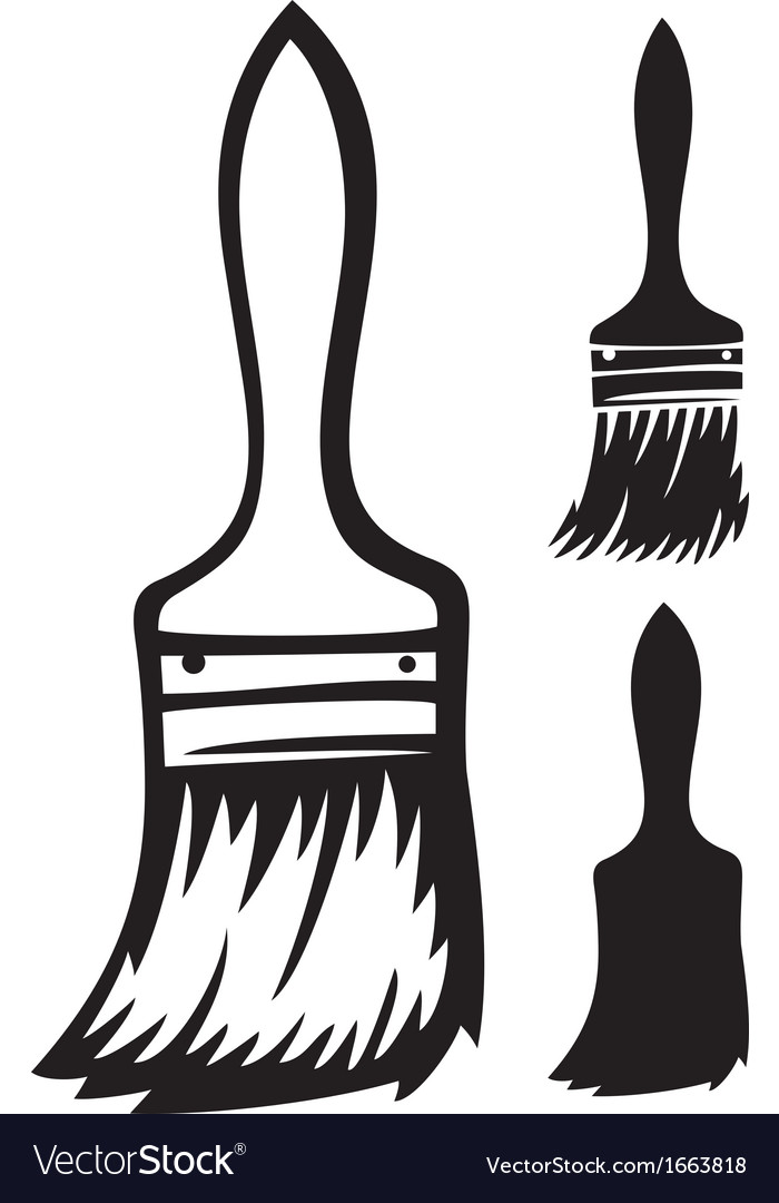 Paint brush Royalty Free Vector Image - VectorStock