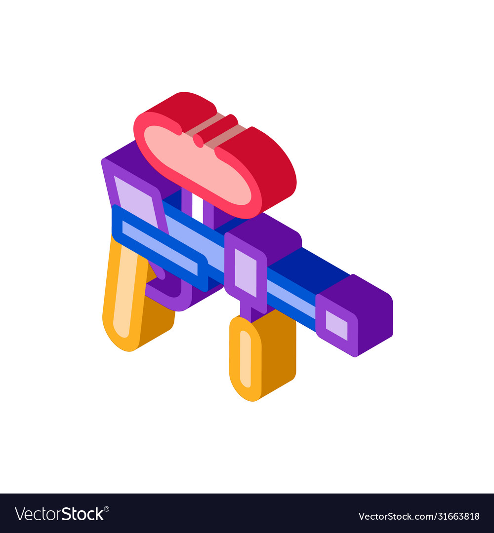 Paintball gun isometric icon