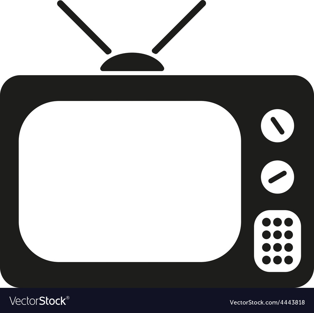 Tv icon television symbol flat