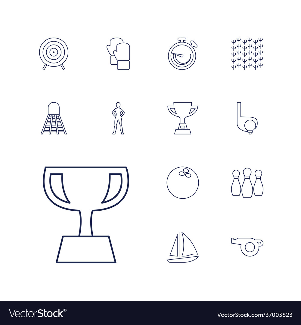 13 competition icons Royalty Free Vector Image