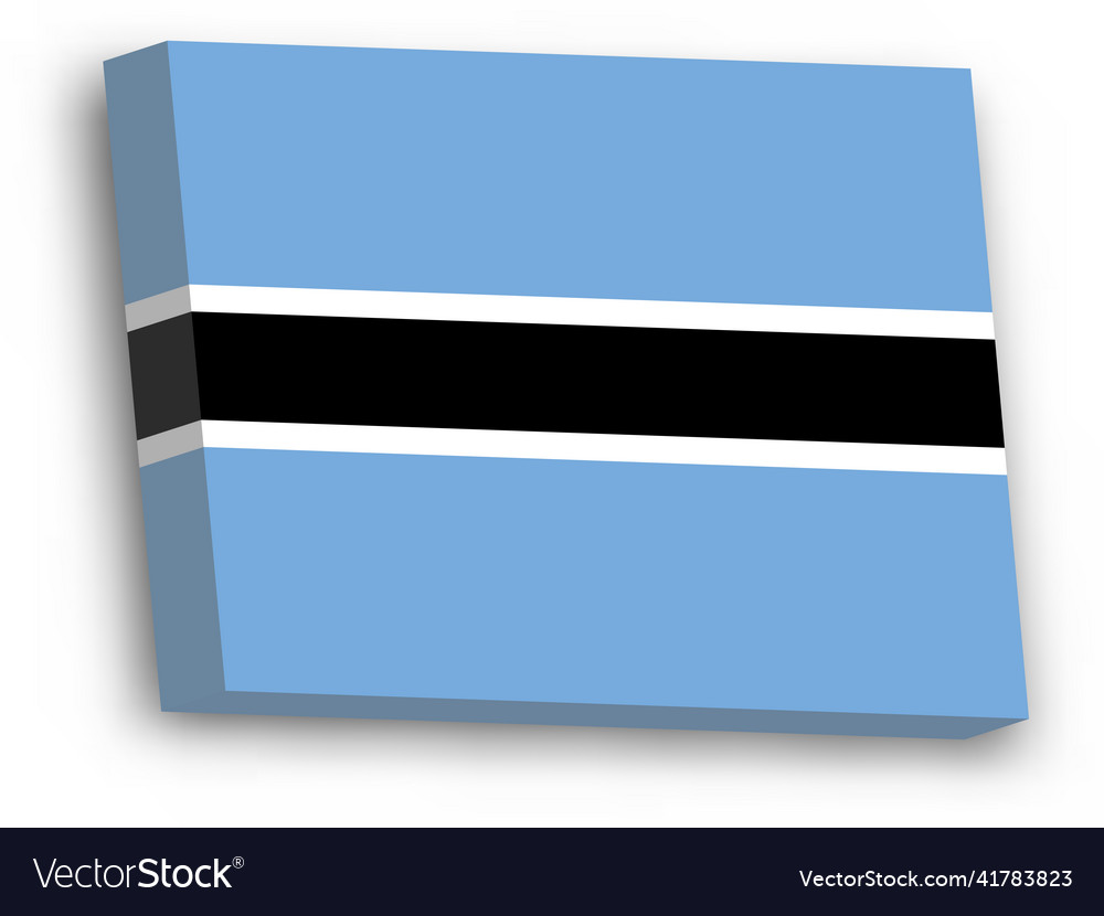 3d Flag Of Botswana Royalty Free Vector Image - VectorStock