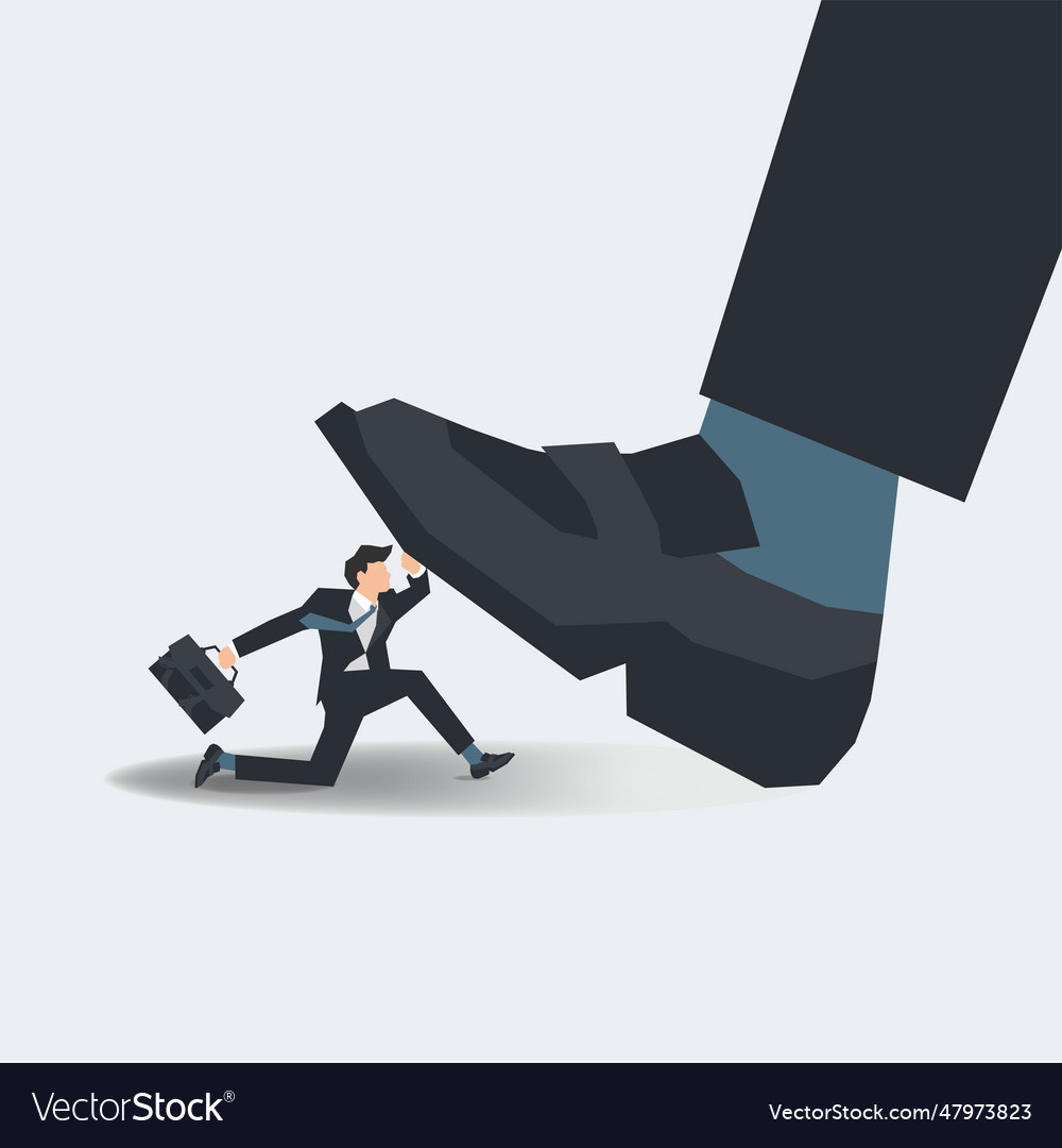 Businessman want to be stepped on Royalty Free Vector Image