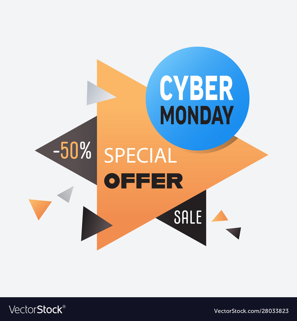 Cyber monday big sale sticker advertisement