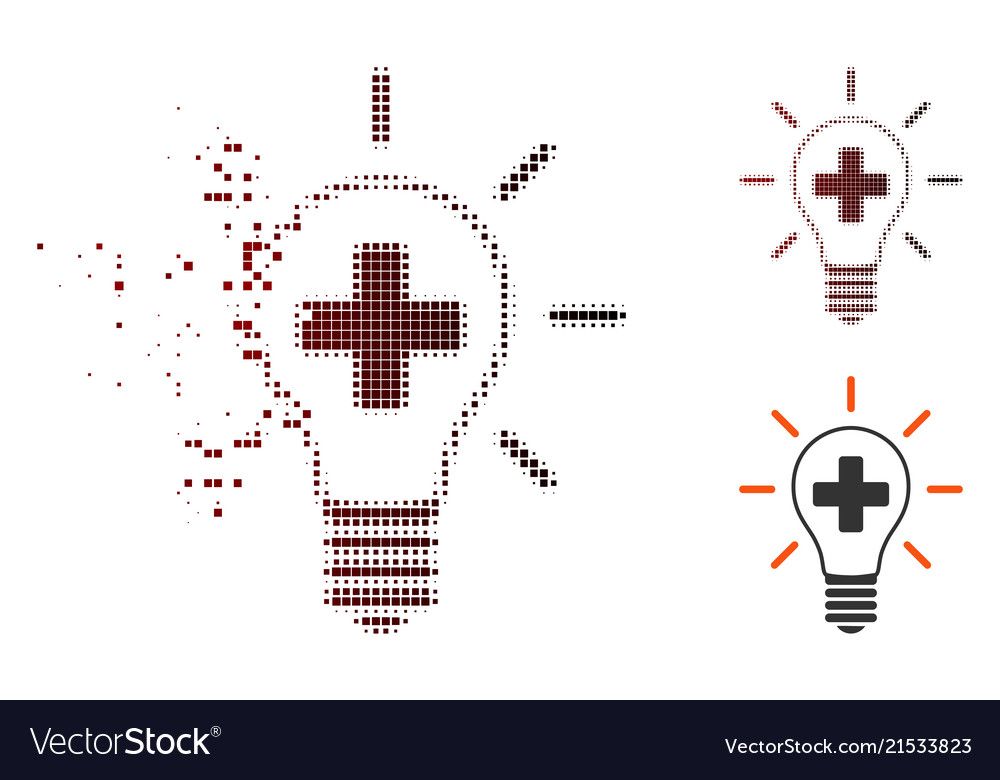 Decomposed Pixel Halfton kreative Medizin Lampe