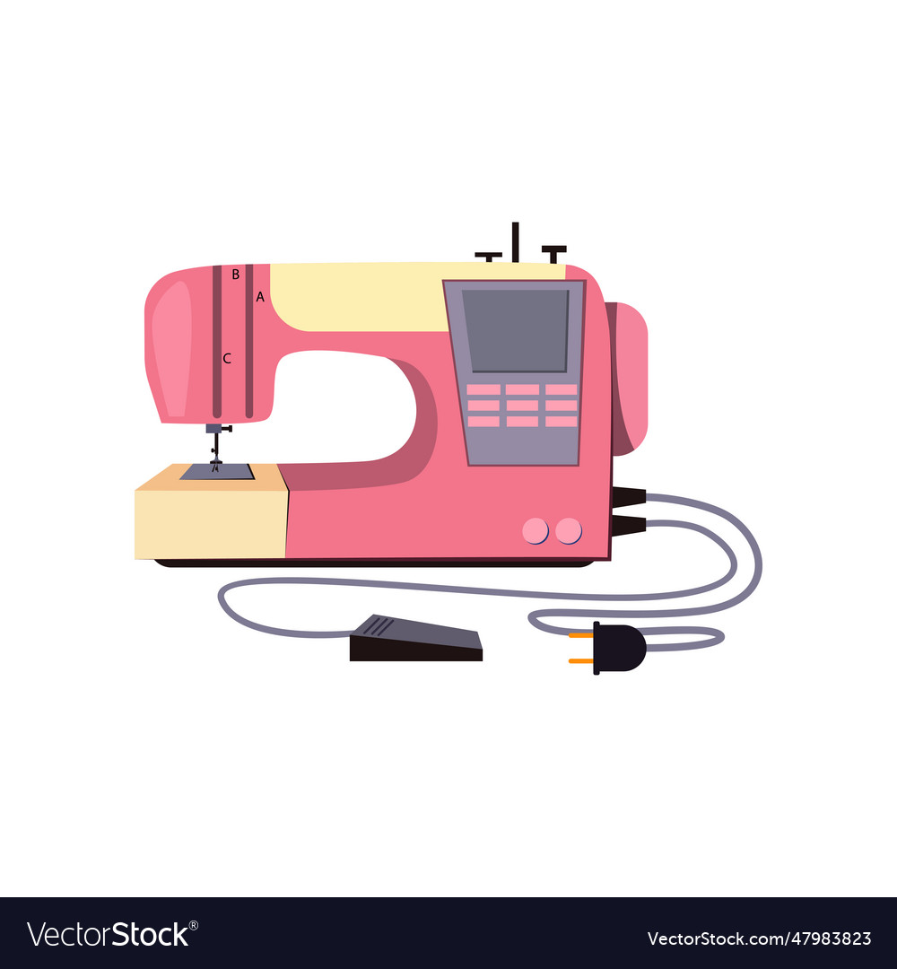 Sewing Machine Cartoon Royalty Free Vector Image