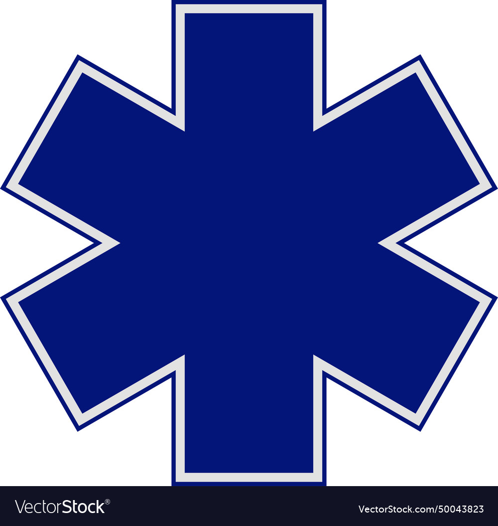 Star of life medical logo blank ambulance Vector Image