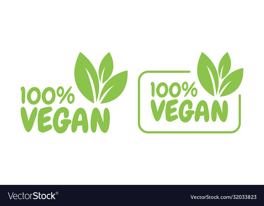 Vegan friendly ecology organic logo and icon Vector Image