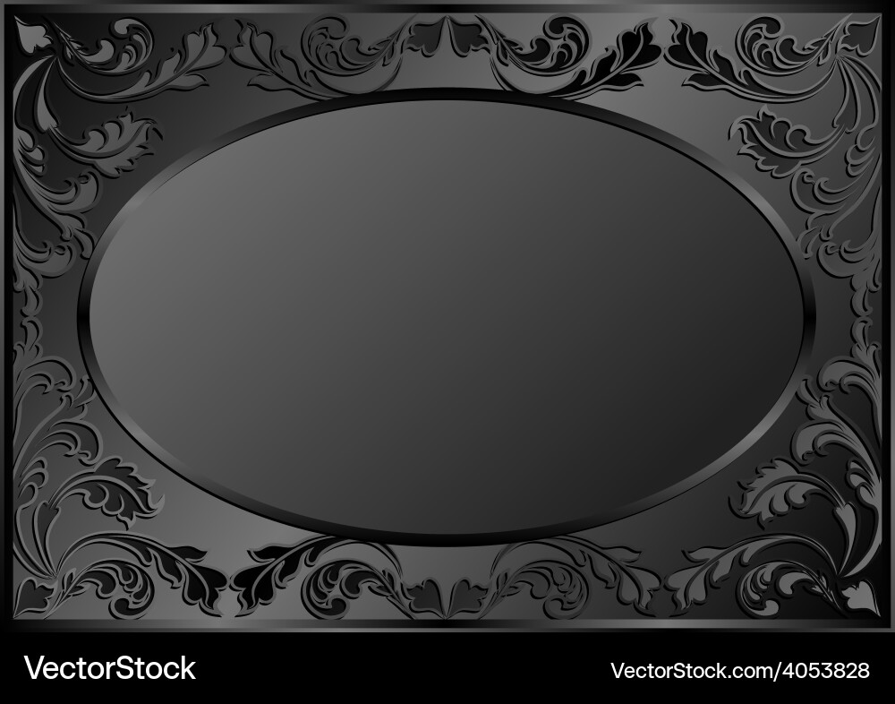 Black background with vintage frame Royalty Free Vector