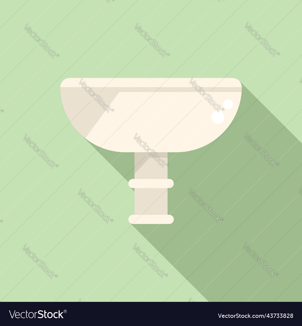 Classic water basin icon flat service Royalty Free Vector