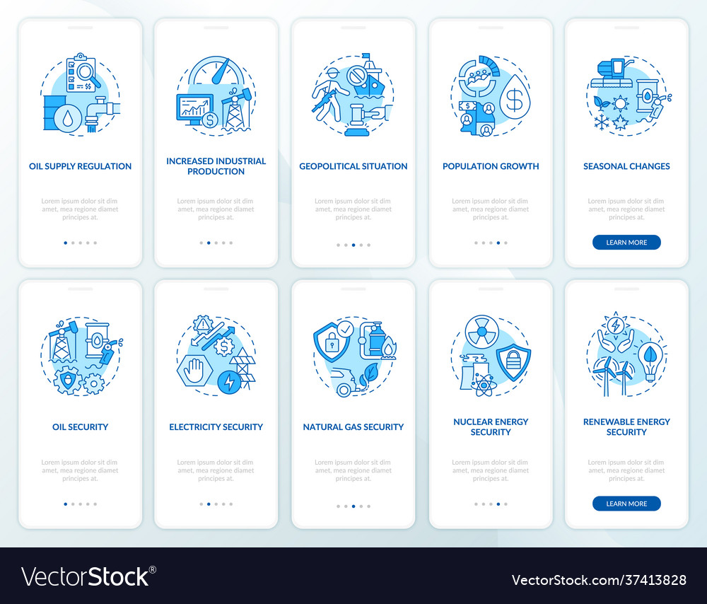 Energetic security onboarding mobile app page