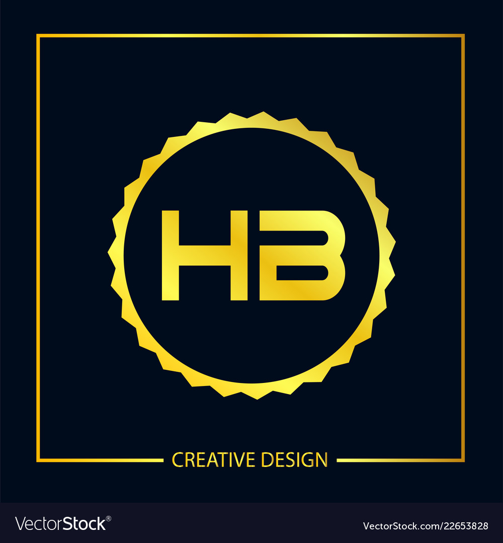 Initial letter hb logo template design Royalty Free Vector