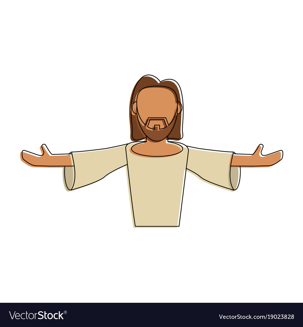 Jesus face cartoon Royalty Free Vector Image - VectorStock Jesus face cartoon Royalty Free Vector Image - VectorStock