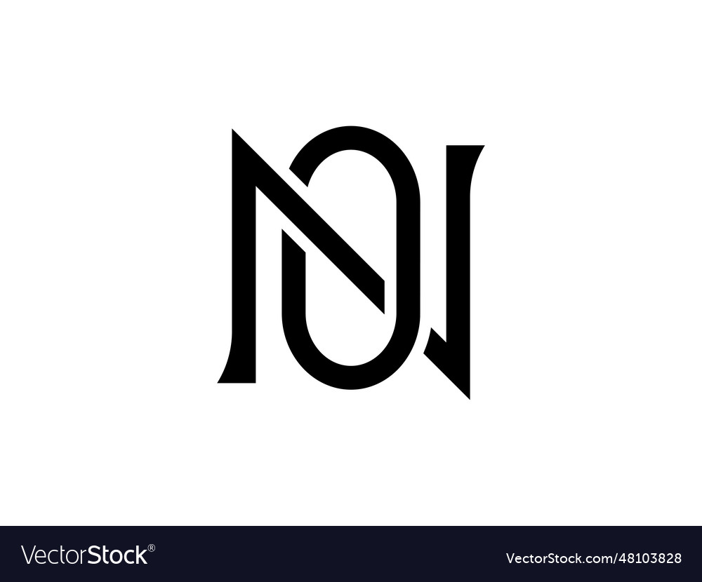 Monogram letter n o logo design