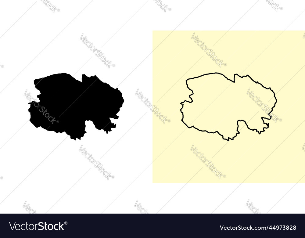 Qinghai map china asia filled and outline map Vector Image