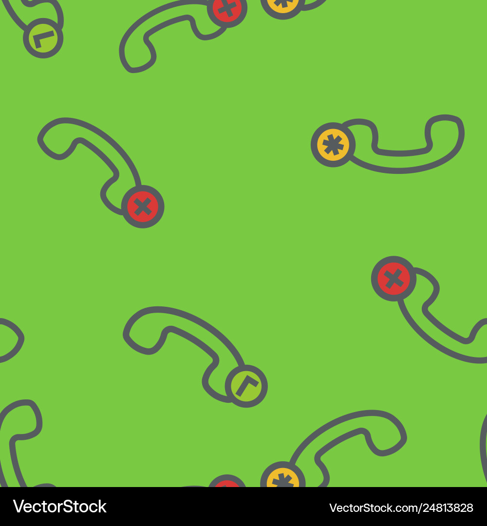 Retro telephone handset seamless pattern Vector Image