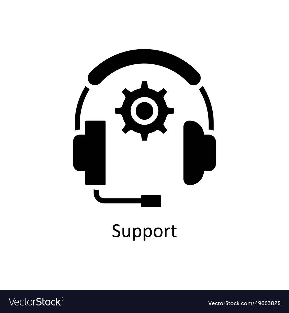 Support solid icon design Royalty Free Vector Image