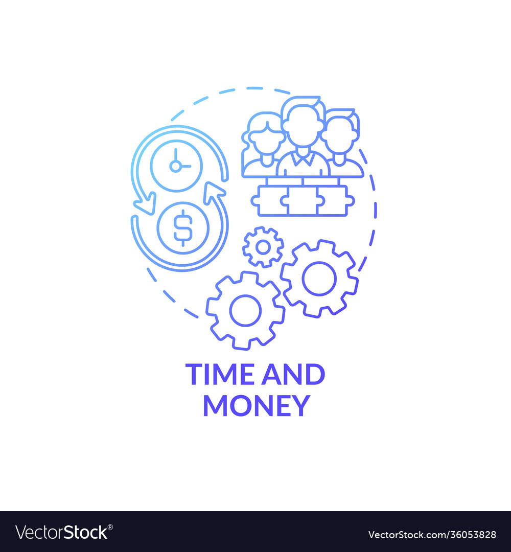 Time and money concept icon Royalty Free Vector Image