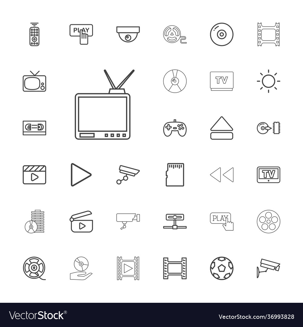 Video icons Royalty Free Vector Image - VectorStock