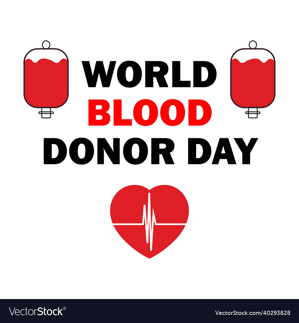 World blood donor day with stylish black and red