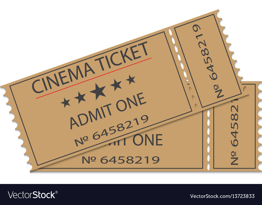 Cinema Tickets With Shadow Royalty Free Vector Image