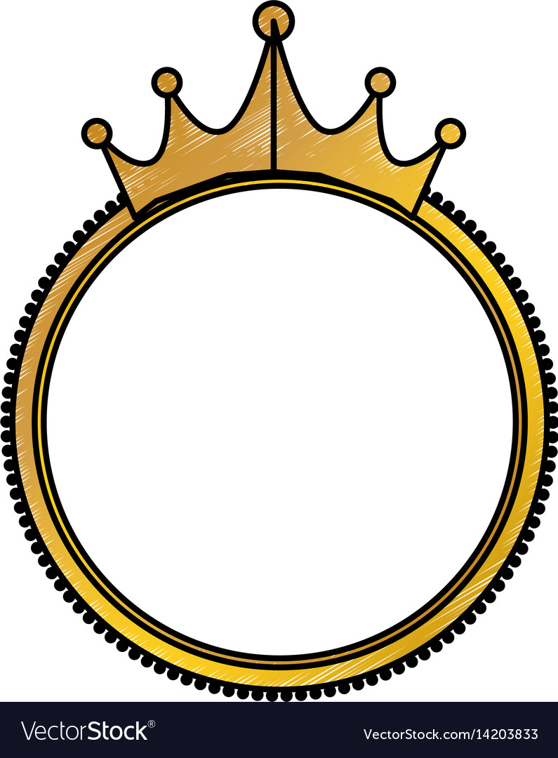 Crown decorative emblem Royalty Free Vector Image