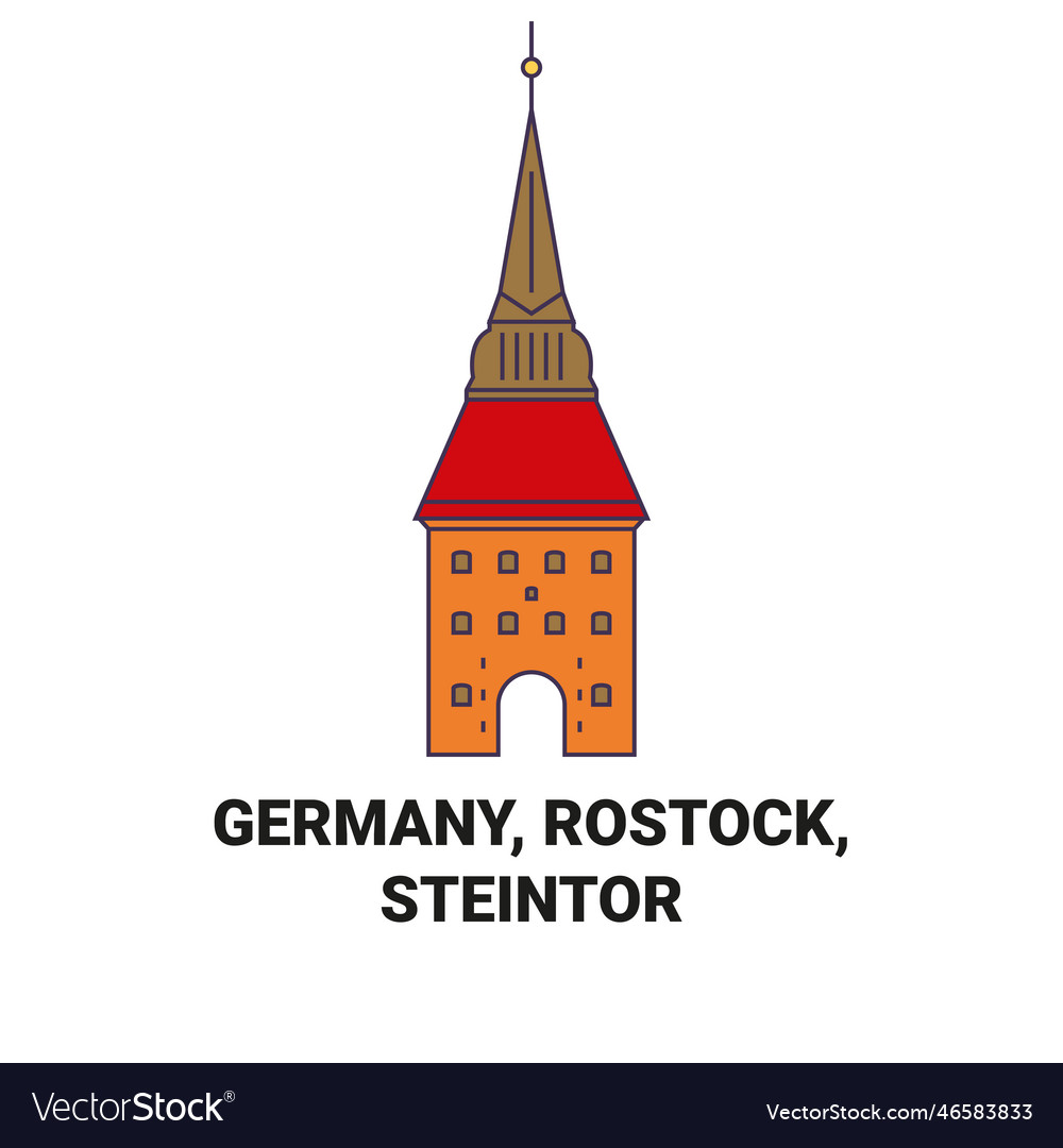 Germany rostock steintor travel landmark Vector Image