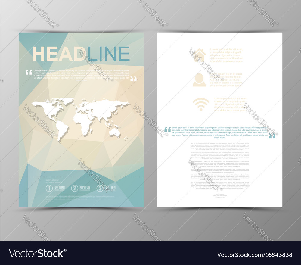 Abstract Triangle Geometric Brochure Template Map