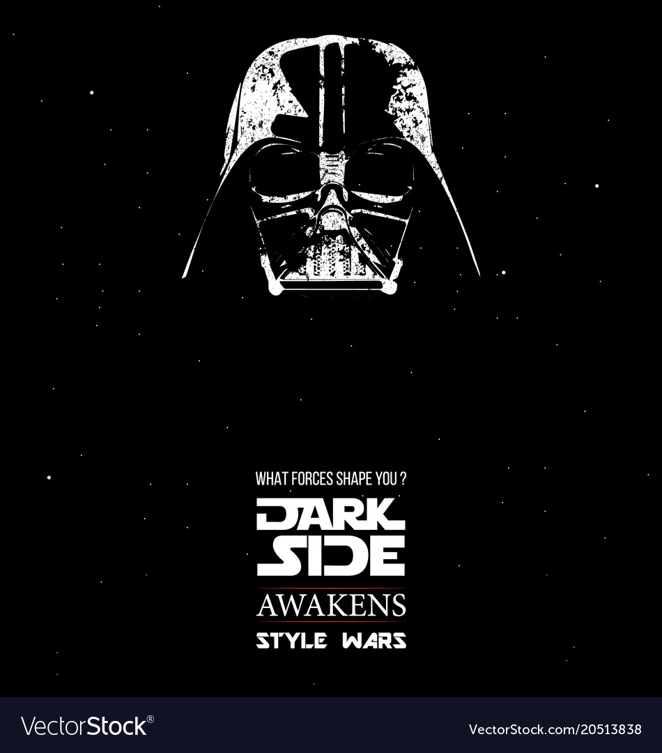 Dark side awakens Royalty Free Vector Image - VectorStock