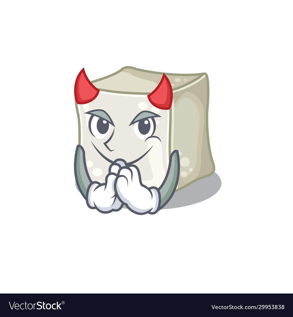 Devil sugar cube cartoon in character design Vector Image Devil sugar cube cartoon in character design Vector Image