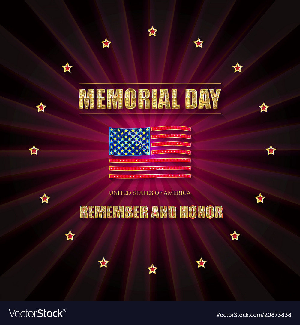 Memorial Day Banner Royalty Free Vector Image Vectorstock