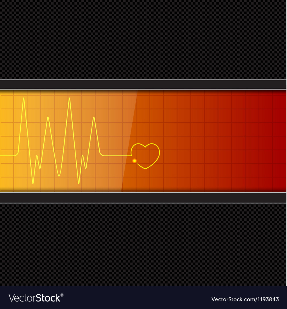 Background with heart pulse monitor