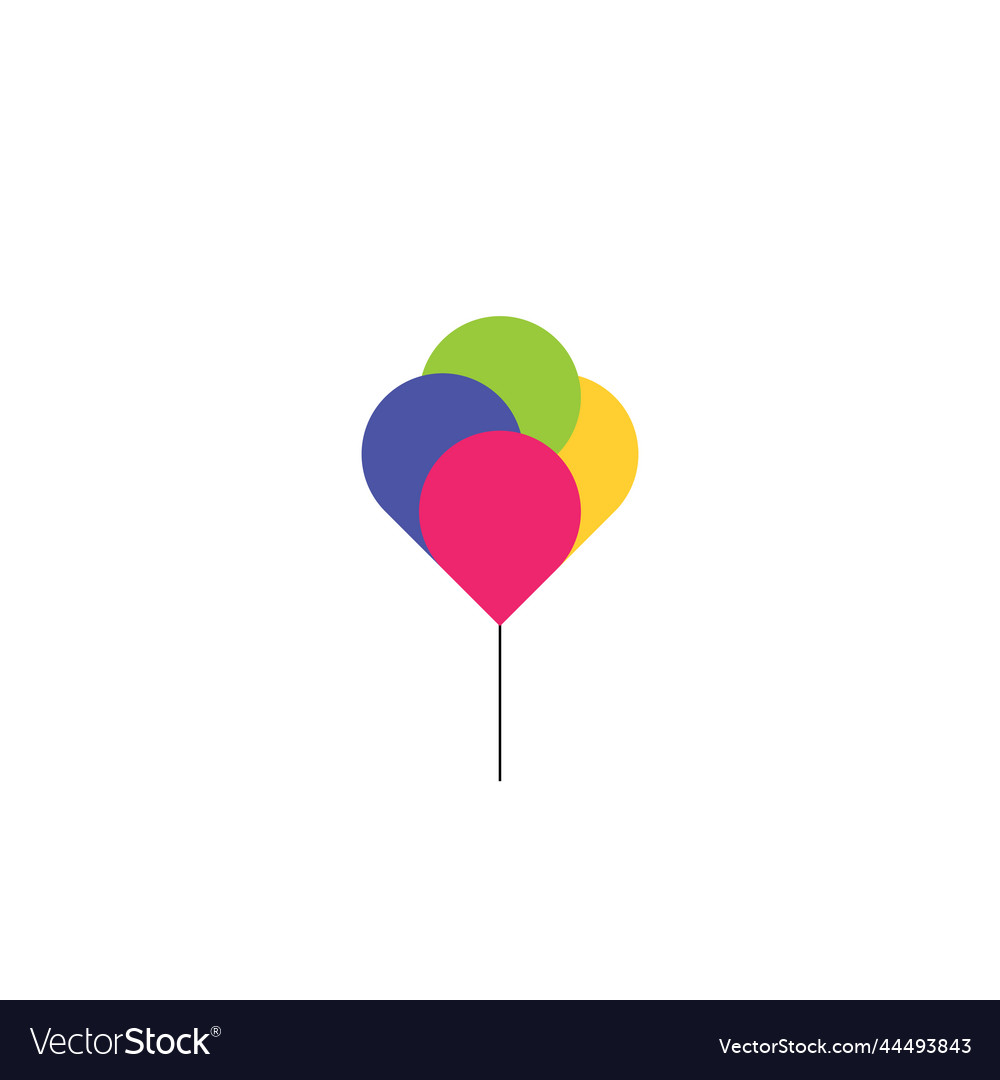 Balloons logo icon Royalty Free Vector Image - VectorStock