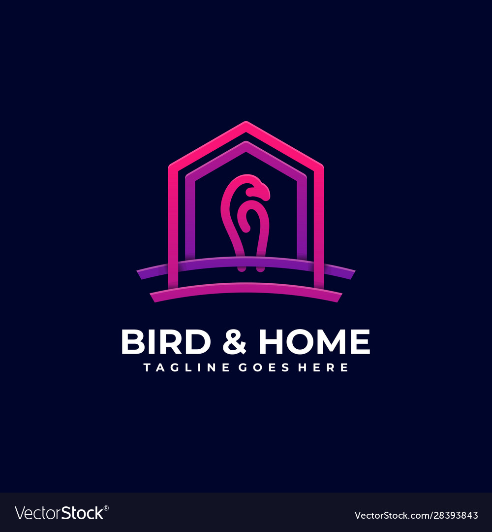 Bird home template Royalty Free Vector Image - VectorStock