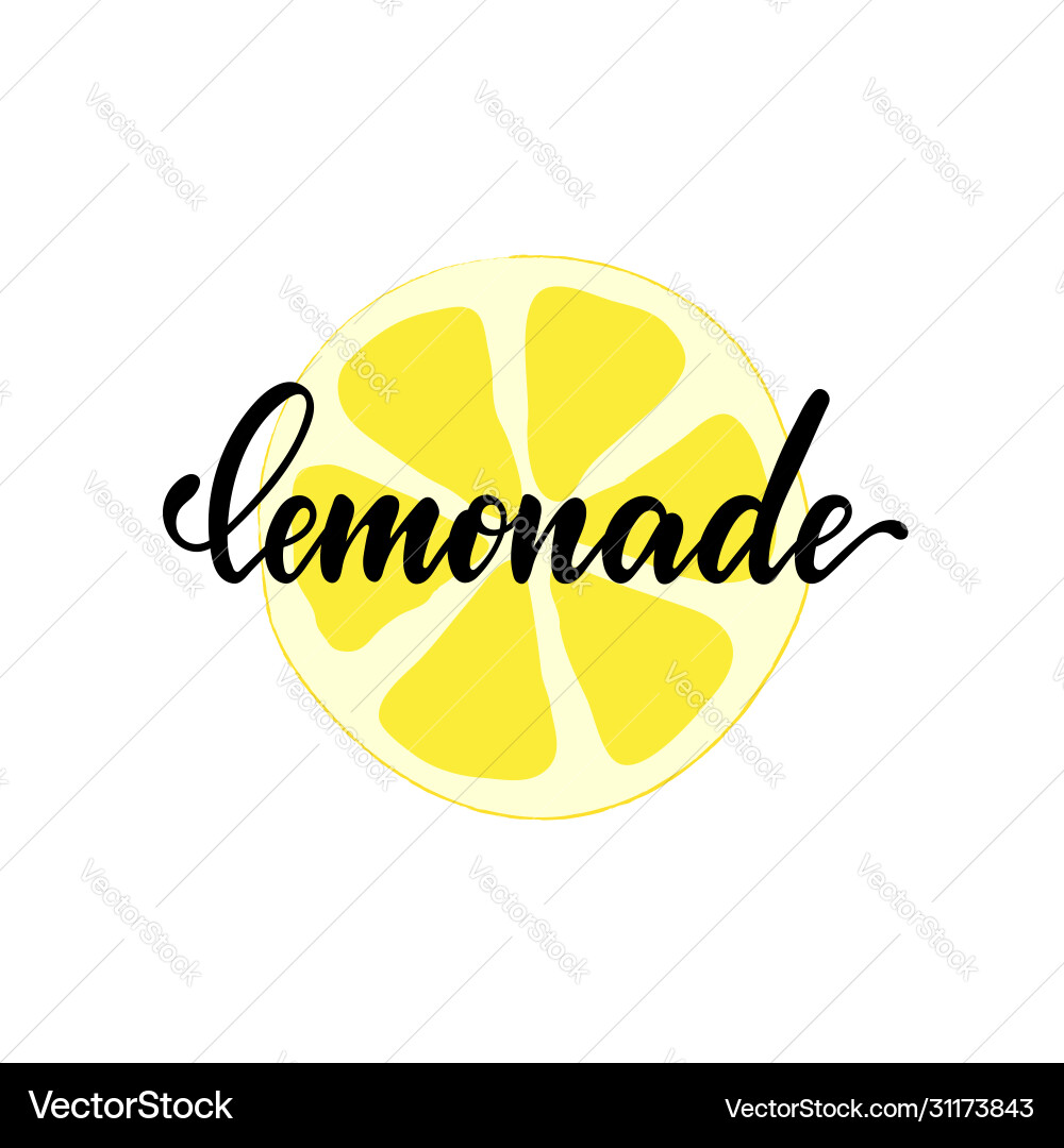 Black and white lettering inscriptions lemonade Vector Image