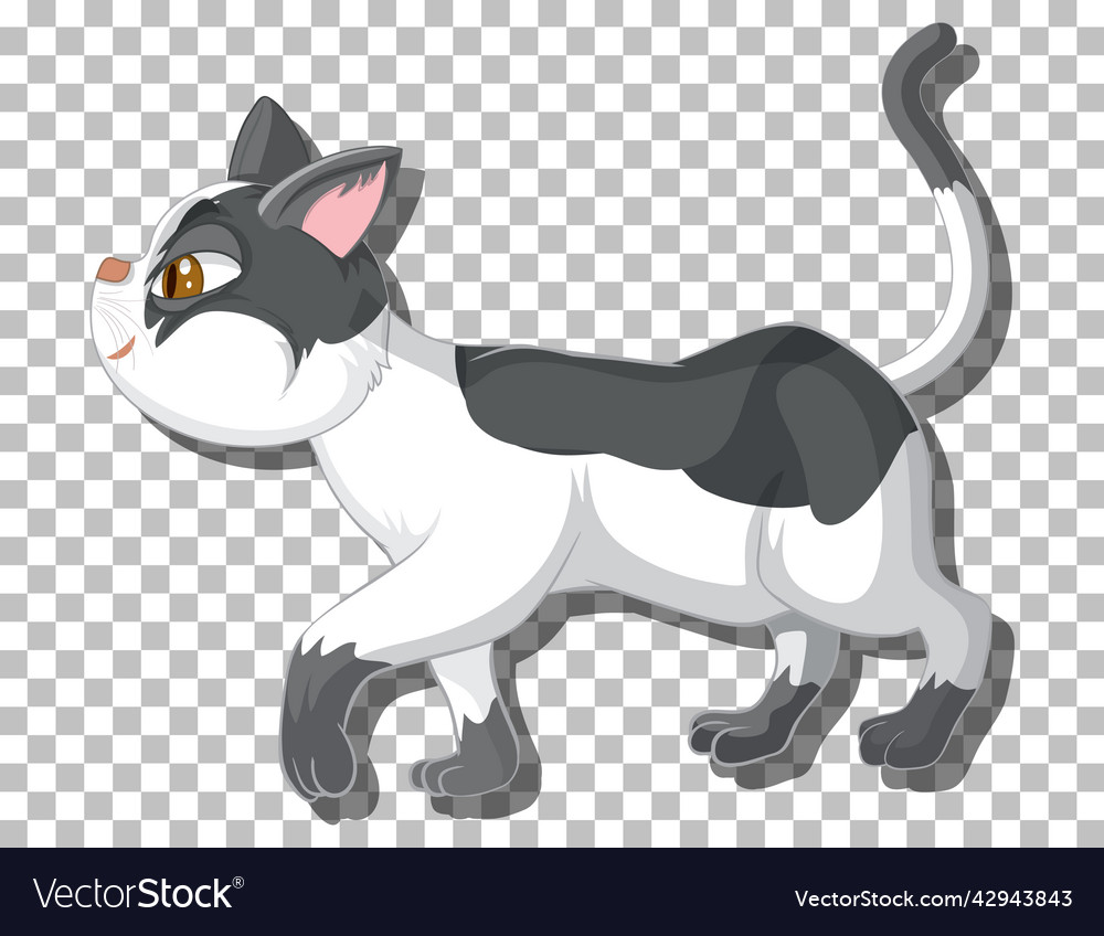 Cat walking cartoon character Royalty Free Vector Image