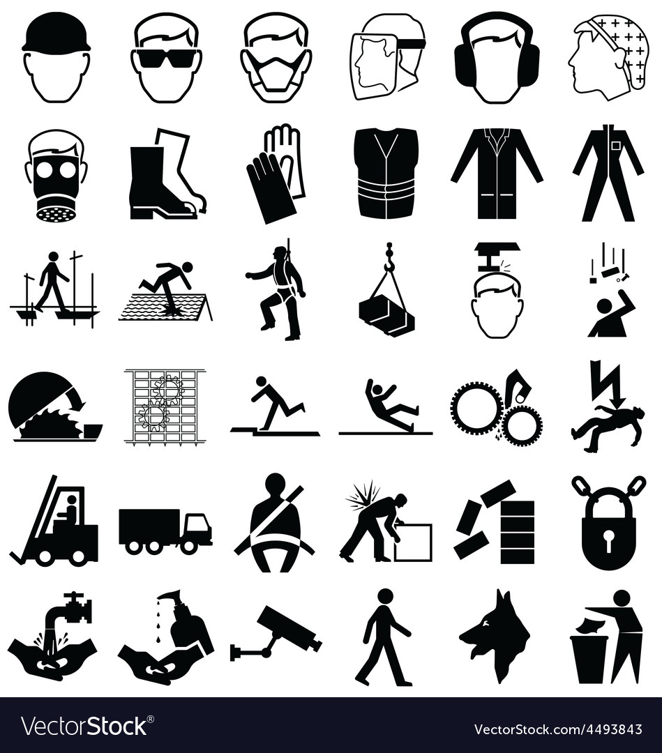 Health and Safety Graphics Royalty Free Vector Image