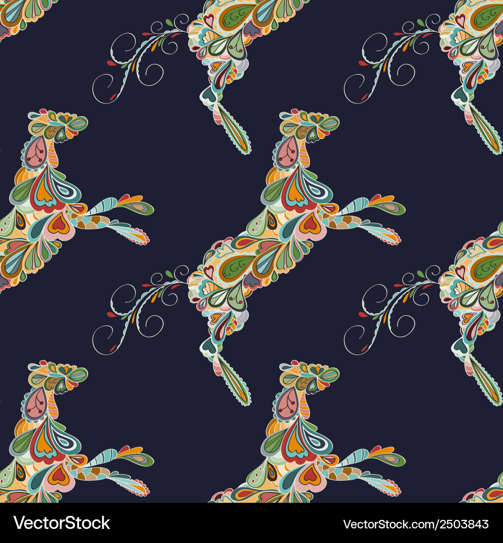 Horse seamless pattern Royalty Free Vector Image